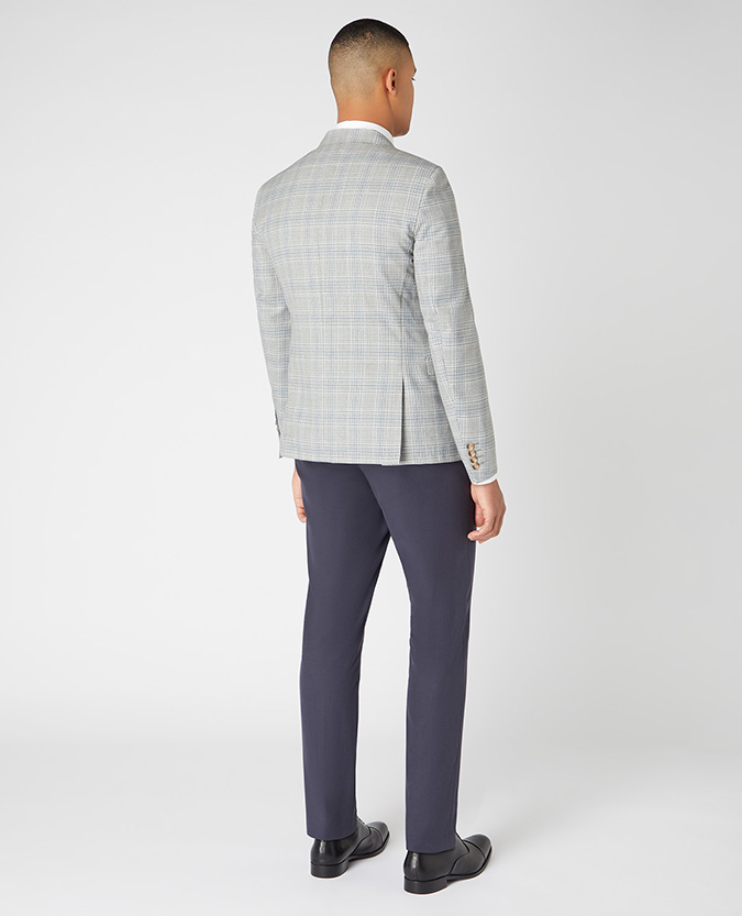 Slim Fit Wool-Rich Checked Jacket