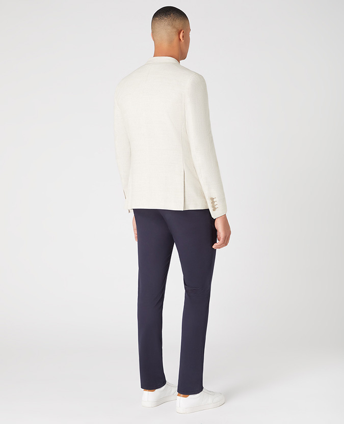 Slim Fit Linen-Blend Jacket