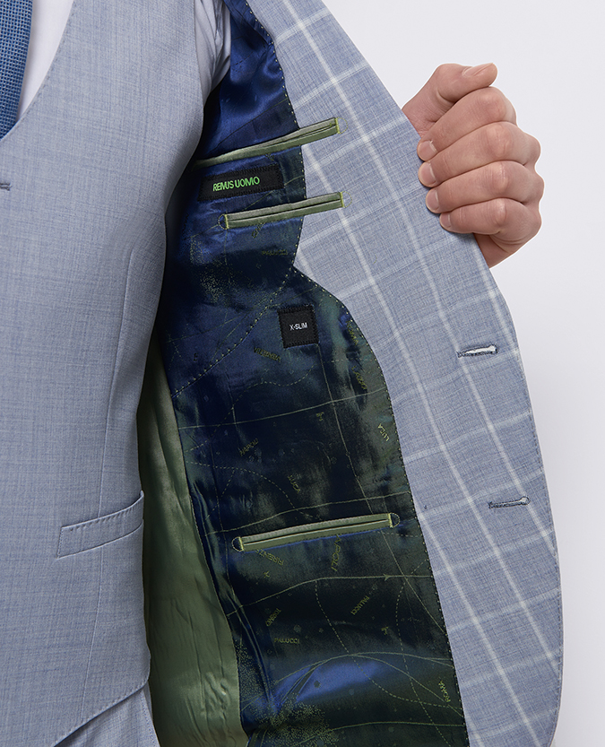 X-Slim Fit Wool-Blend Stretch 3 Piece Suit