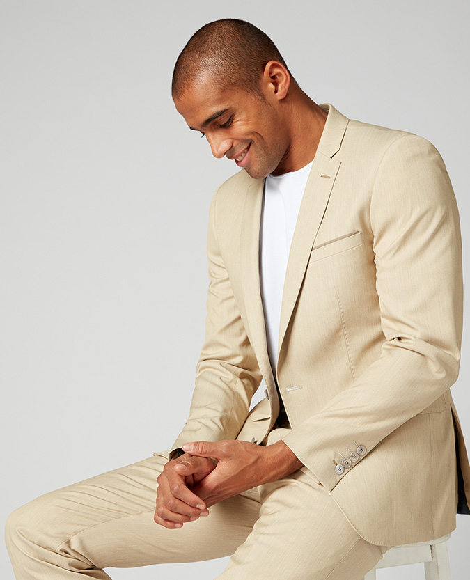 mens cream suit