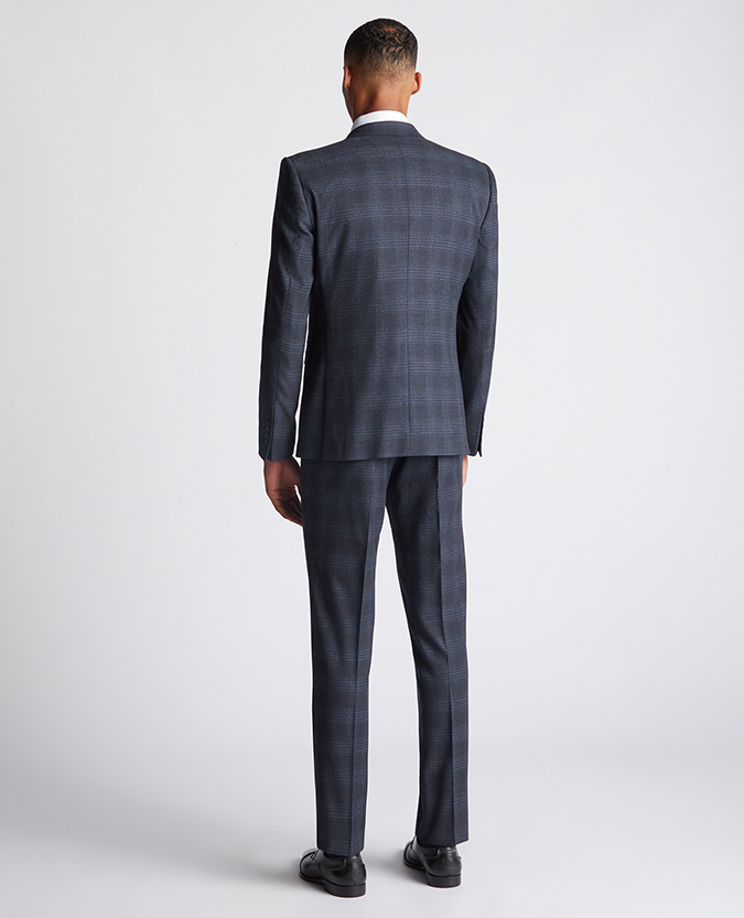 X-Slim Fit Checked Stretch 3 Piece Suit