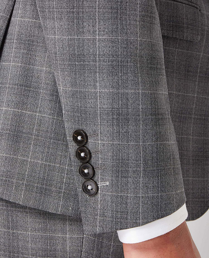 X-Slim Fit Checked Wool-Rich Mix and Match Suit