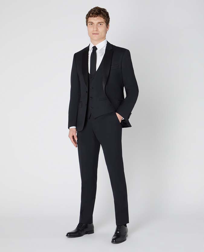 Tapered Wool-Rich Mix And Match Dinner Suit