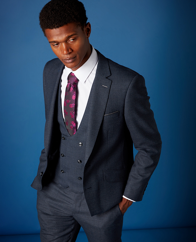 Tapered Fit Wool-Rich Mix and Match Suit