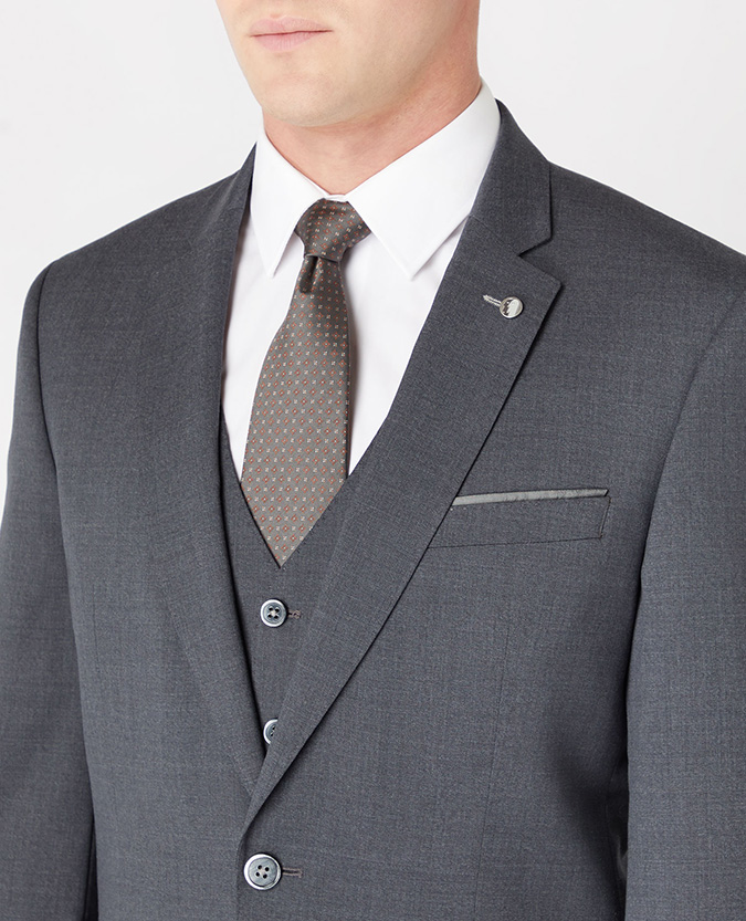 Tapered Fit Wool-Blend Stretch Mix And Match Suit