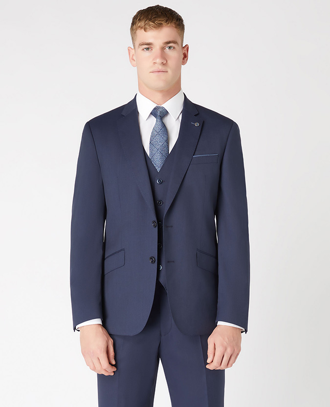 Tapered Fit Wool-Blend Mix and Match Suit Jacket