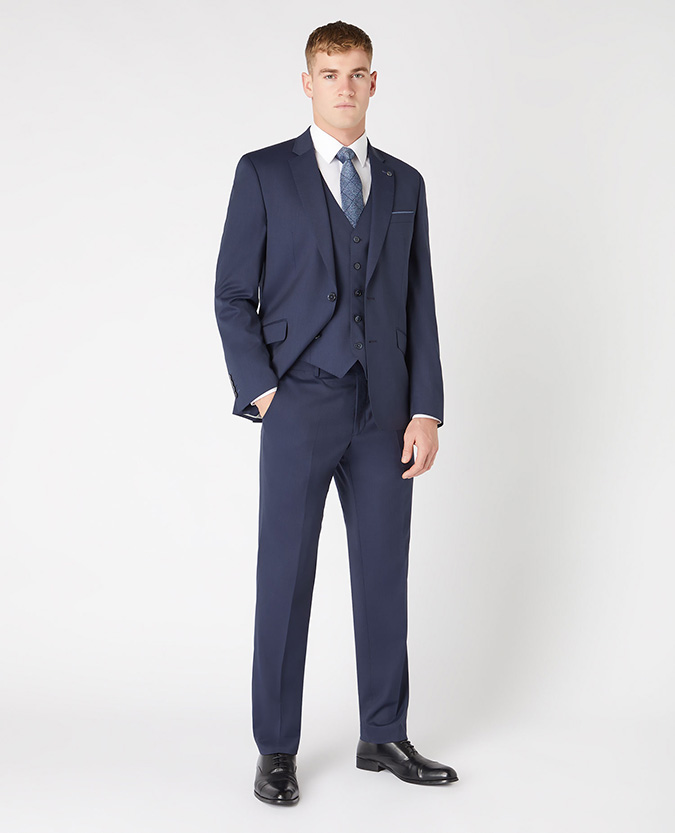 Tapered Fit Wool-Blend Stretch Mix and Match Suit