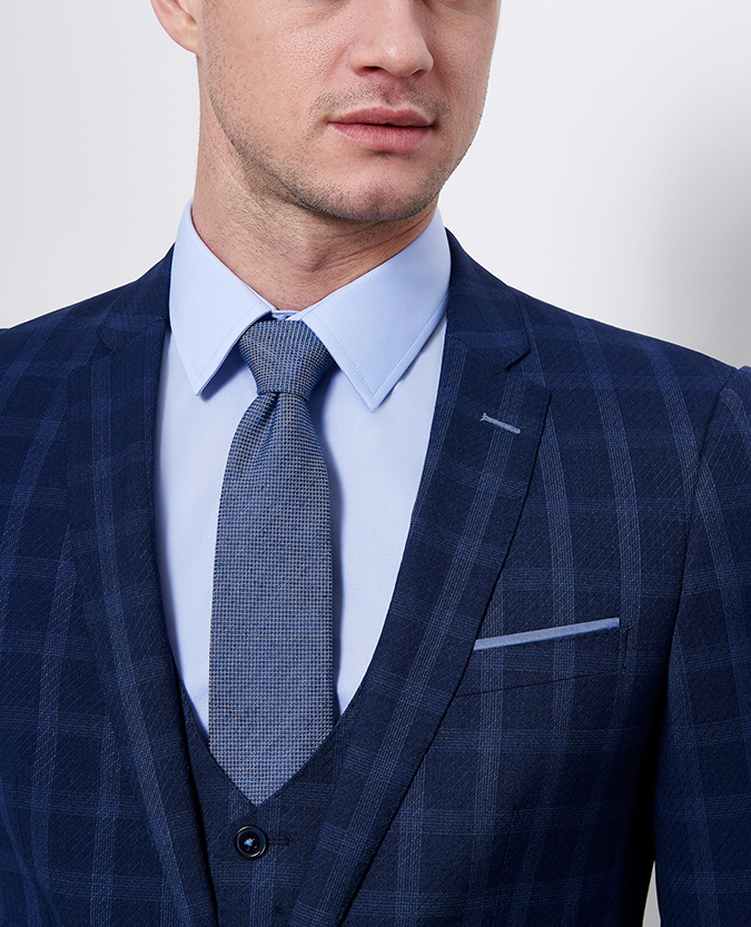 X-Slim Fit Checked Wool-Blend Stretch Mix and Match Suit