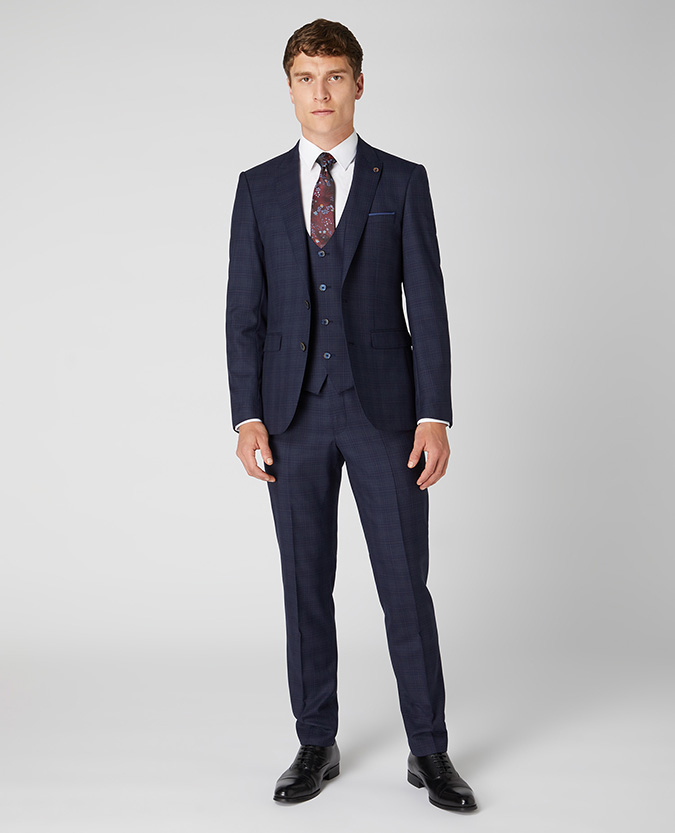 X-Slim Fit Checked Wool-Rich Mix and Match Suit Jacket