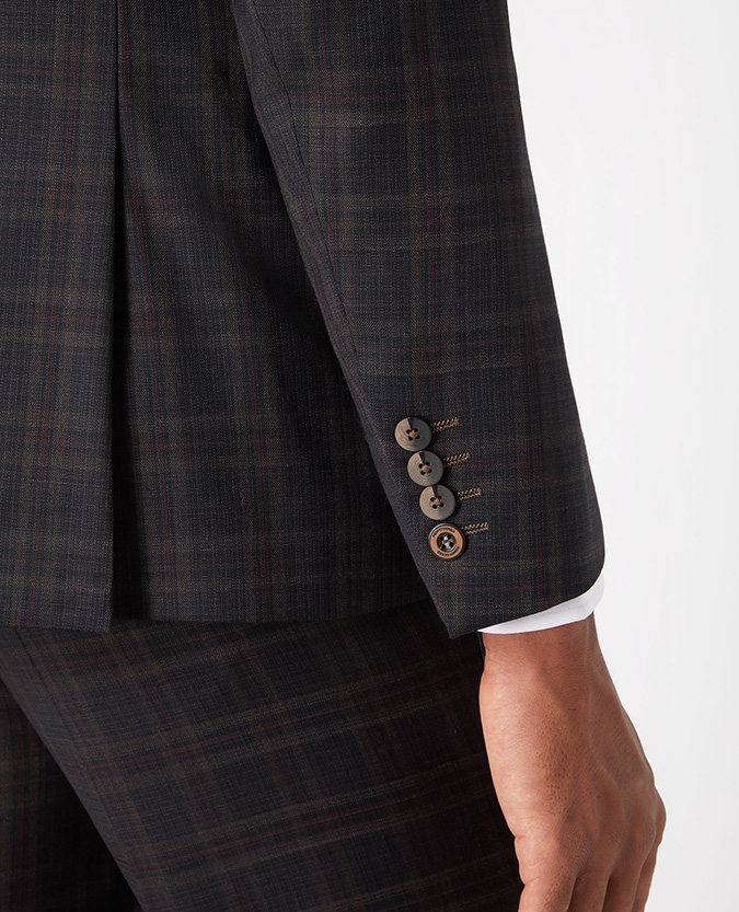 X-Slim Fit Checked Wool-Rich Stretch Mix and Match Suit
