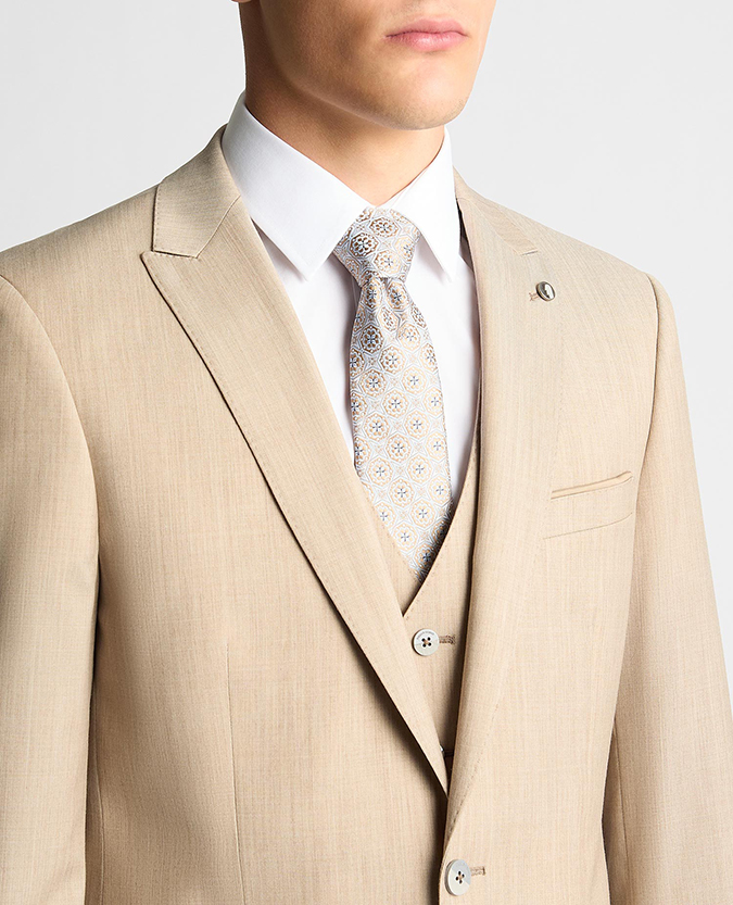 Tapered Fit Wool-Stretch Mix and Match Suit Jacket