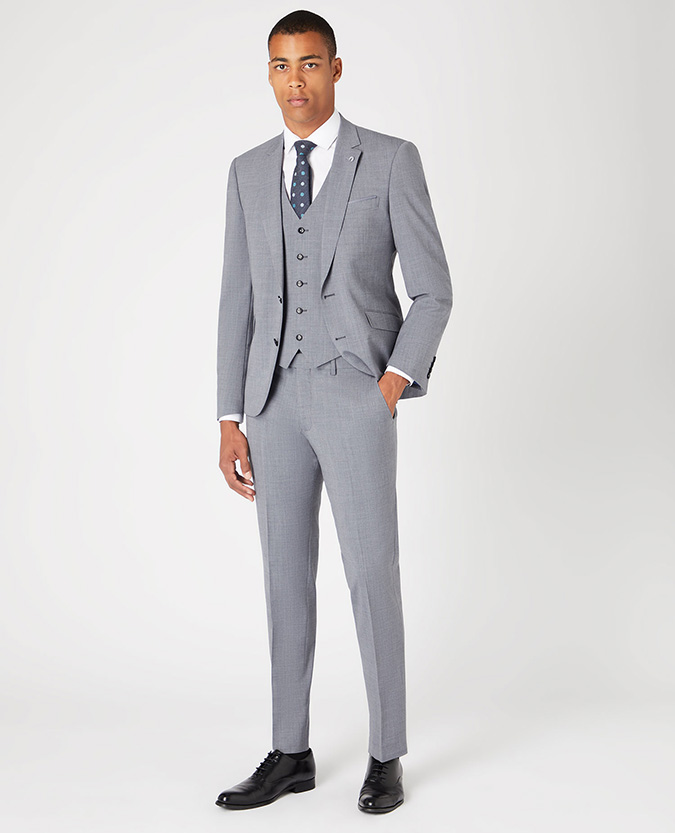 Tapered Fit Wool-Rich Stretch Mix and Match Suit