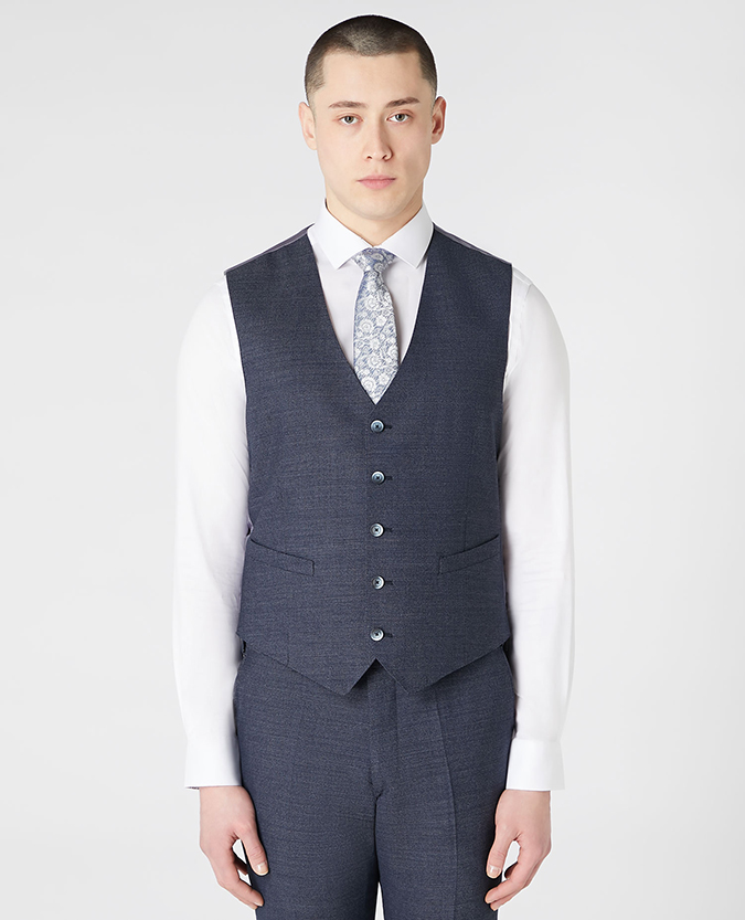 Tapered Fit Wool-Rich Mix and Match Suit Waistcoat
