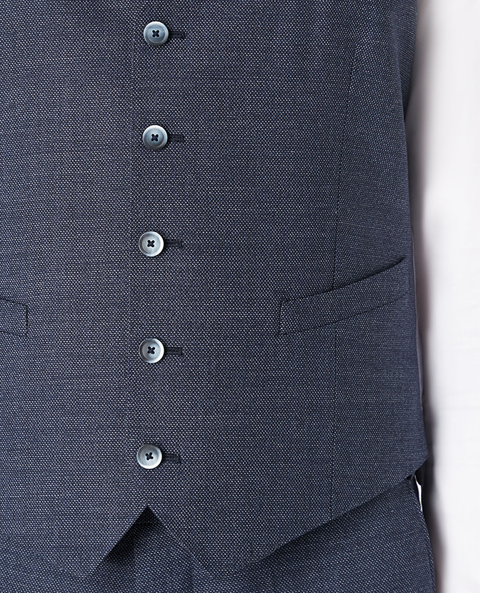 Tapered Fit Wool-Rich Mix and Match Suit Waistcoat
