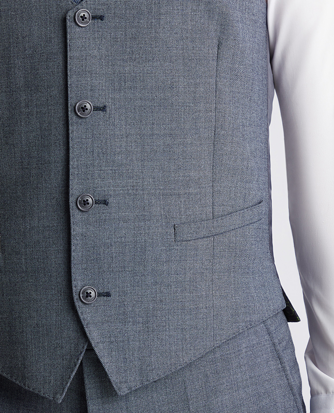 X-Slim Fit Wool Blend Mix And Match Suit Waistcoat