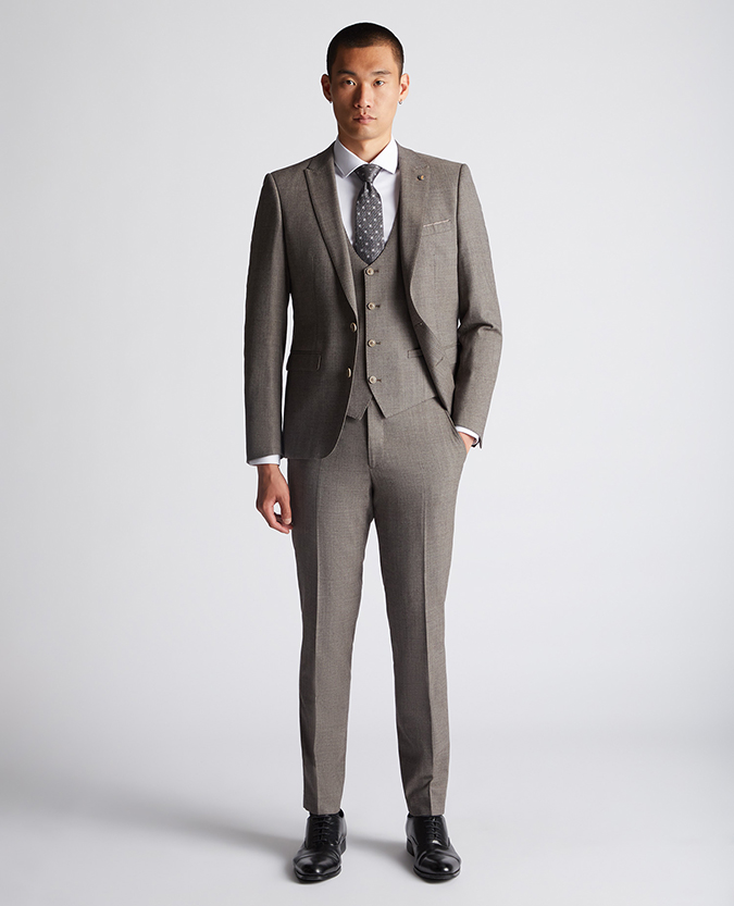 X-Slim Fit Wool Blend Mix And Match Suit Waistcoat