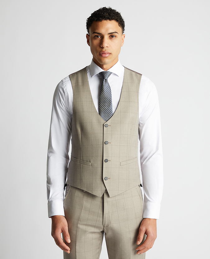 Slim Fit Wool Rich Mix and Match Suit Waistcoat