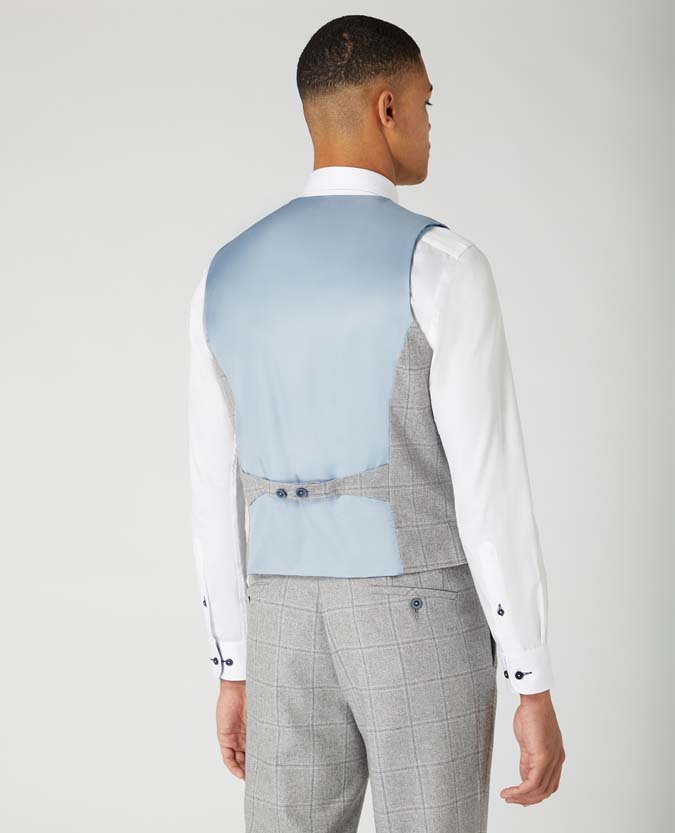 Slim Fit Checked Cotton-Wool Waistcoat