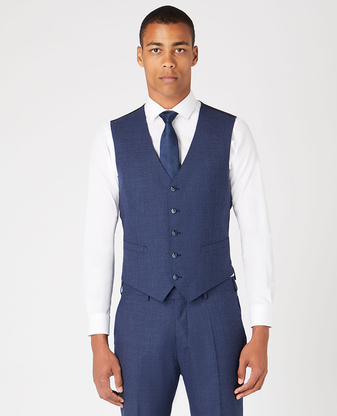 Tapered Fit Stretch Mix and Match Waistcoat