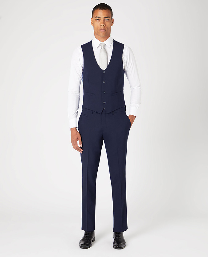 Slim Fit Wool-Rich Mix and Match Waistcoat