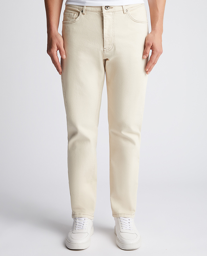 Straight Leg Cotton-Blend Stretch Jean