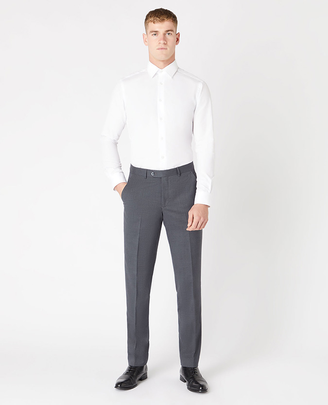 Slim Fit Wool-Blend Stretch Mix And Match Trousers