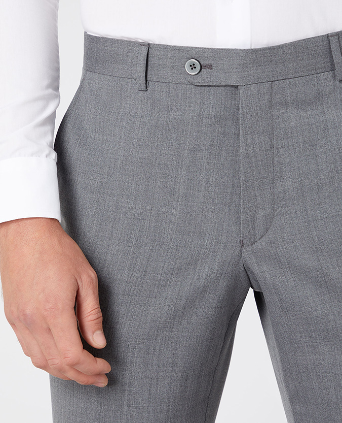 Tapered Fit Wool-Blend Stretch Mix and Match Suit Trousers