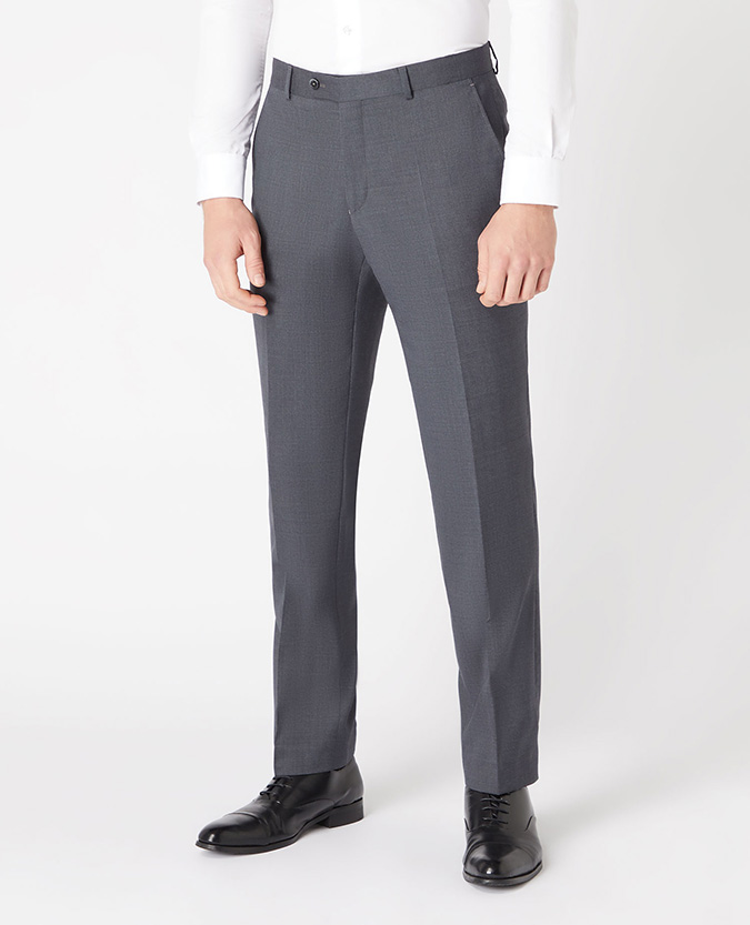 Tapered Fit Wool-Blend Stretch Mix And Match Suit Trousers
