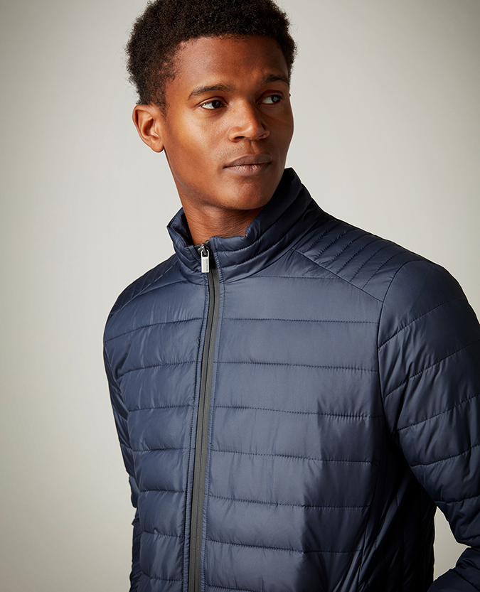 Tapered Fit Quilted Casual Coat