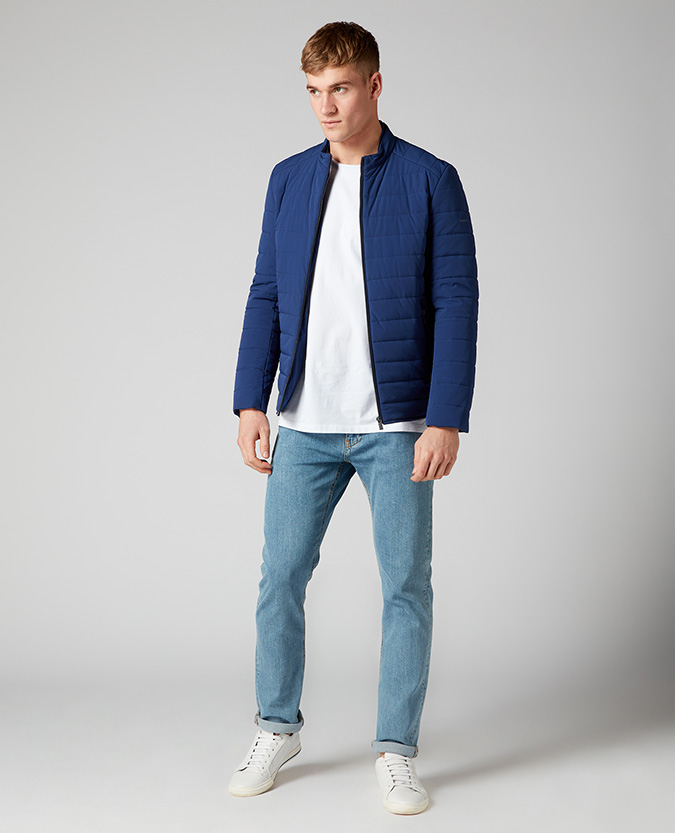 Slim Fit Quilted Casual Coat
