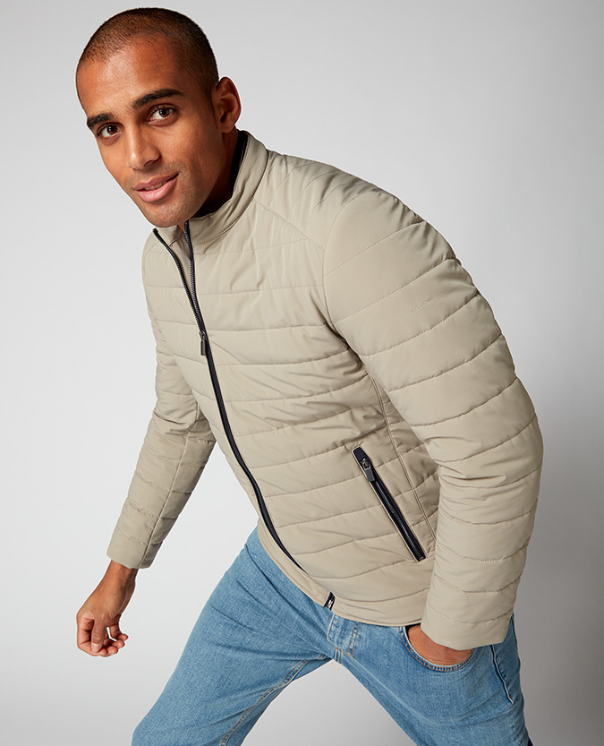 Slim Fit Quilted Casual Coat