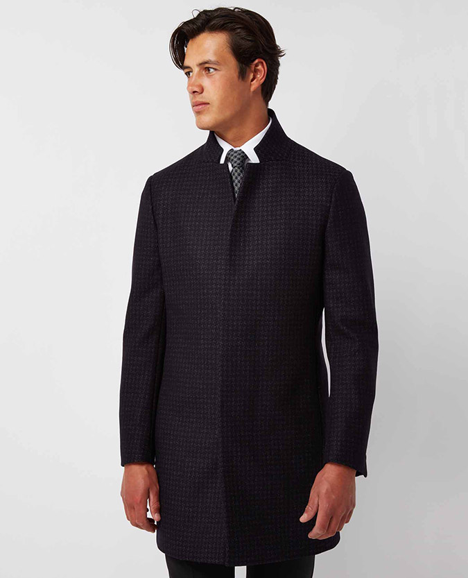 Slim fit wool-mix tailored coat