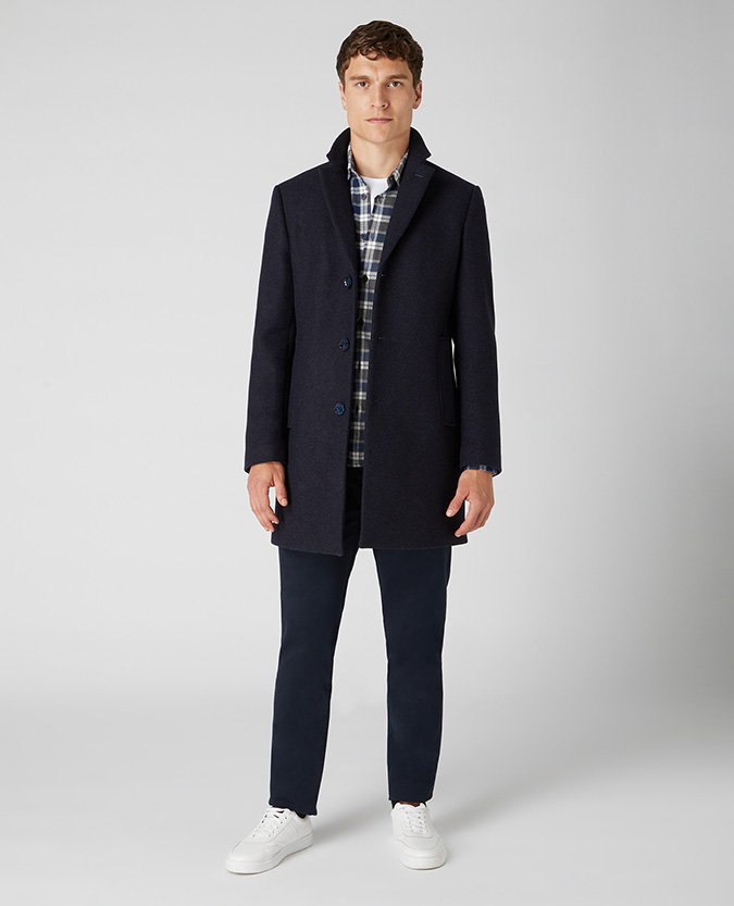 Slim Fit Wool-Rich Tailored Coat