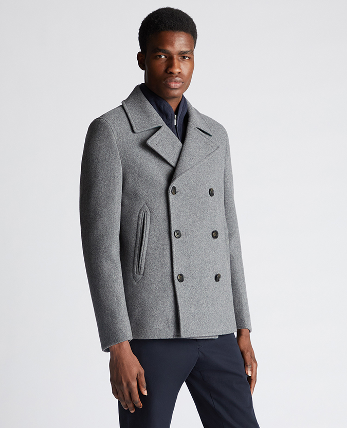 Regular Fit Wool-Mix Tailored Coat
