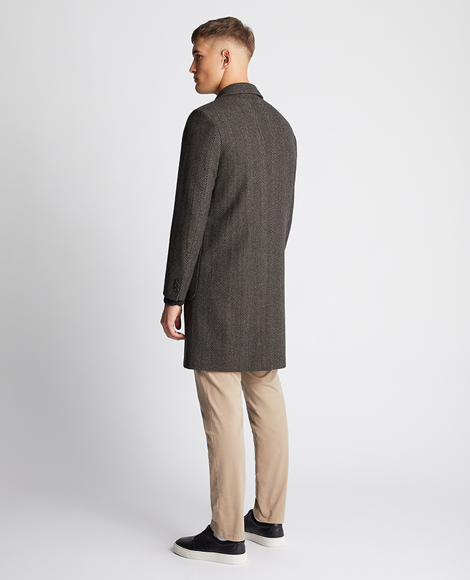 Regular Fit Wool-Mix Tailored Coat