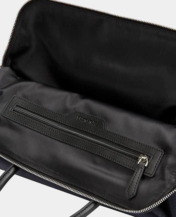 Leather-Trimmed Briefcase