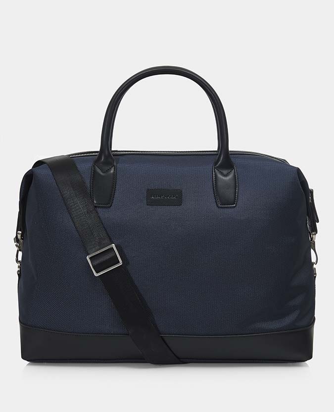 Leather-Trimmed Weekend Bag